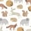 Carta da parati Forest Animals Eijffinger Beige 399050