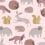 Carta da parati Forest Animals Eijffinger Pink 399052