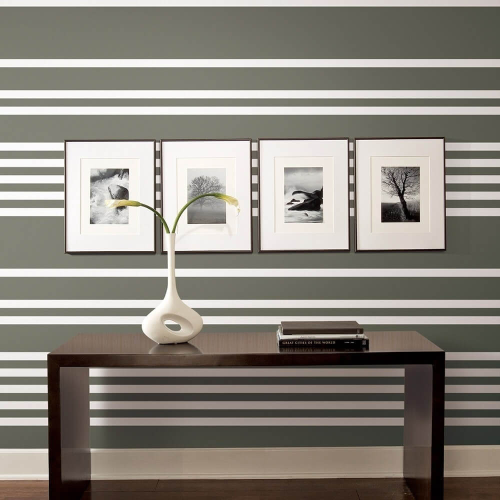 Watercolor Horizontal Stripe Wallpaper