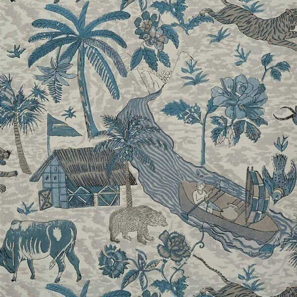 THIBAUT ANTILLES TOILE FABRIC BY THE YARD - French Country