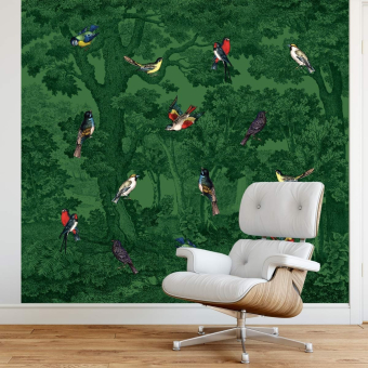 Papeles pintados panorámico Forêt aux Oiseaux
