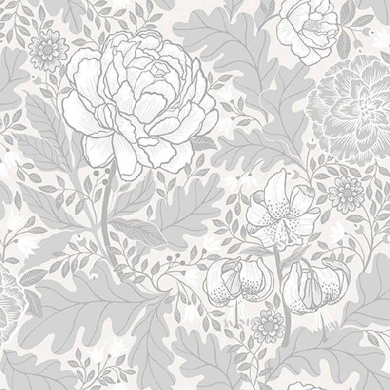 Camille Peony & Lily Wallpaper by Brewster - Leland's Wallpaper