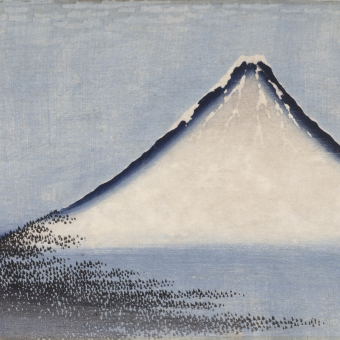 Papeles pintados panorámico Fuji azul