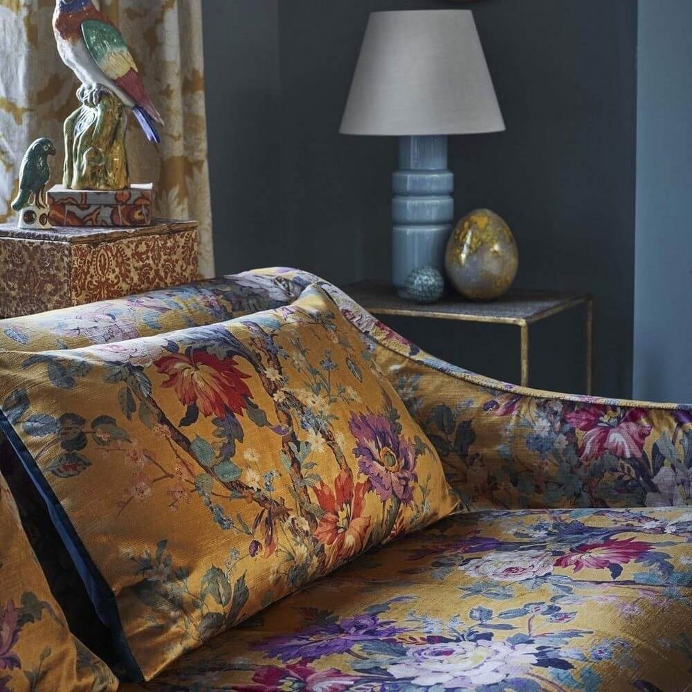 Velvet Cloth Sofa Fabric, Flat, Gold, 145cm