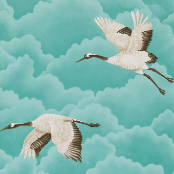 Cranes in flight Wallpaper