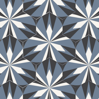 Hex-Kaléidoscope cement Tile