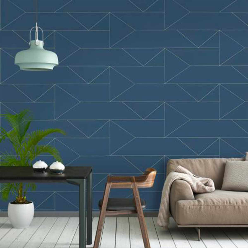 Carta da parati Lines di Ferm Living - blu