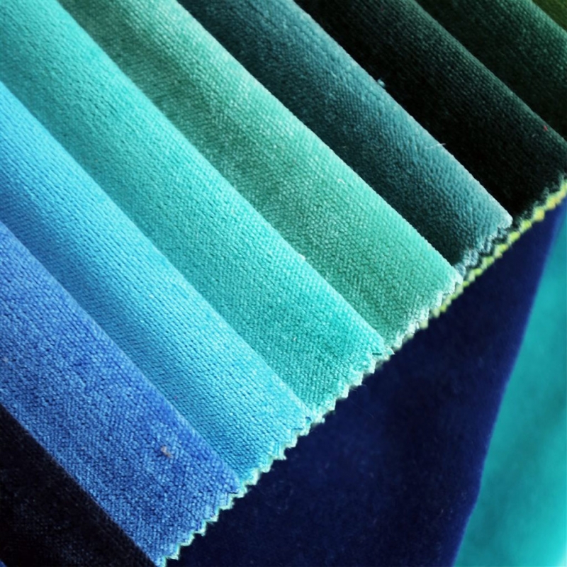 100% Cotton Grass Green Velvet swatches from Designers Guild