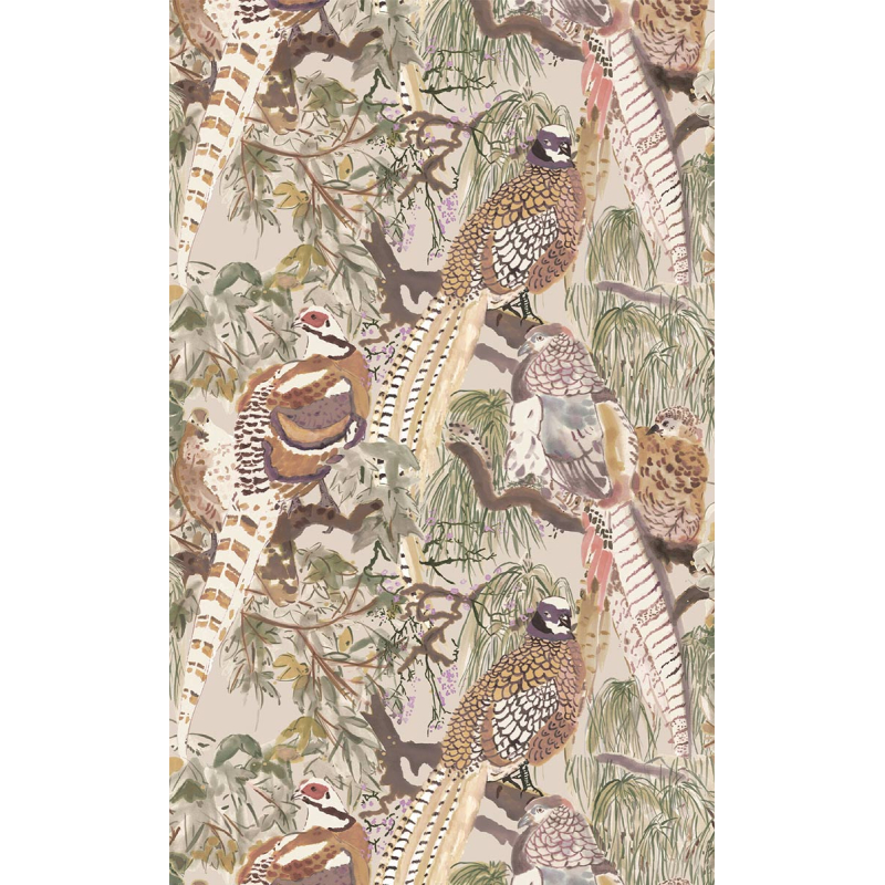 Game Birds II Wallpaper - Mulberry