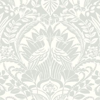 Egret Damask Wallpaper