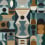 Papeles pintados panorámico Modelage Casamance Bleu Celadon 75564282