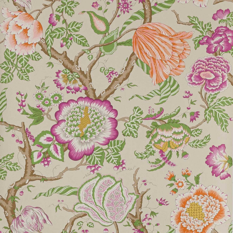 Schumacher Indian Arbre Floral Wallpaper Roll