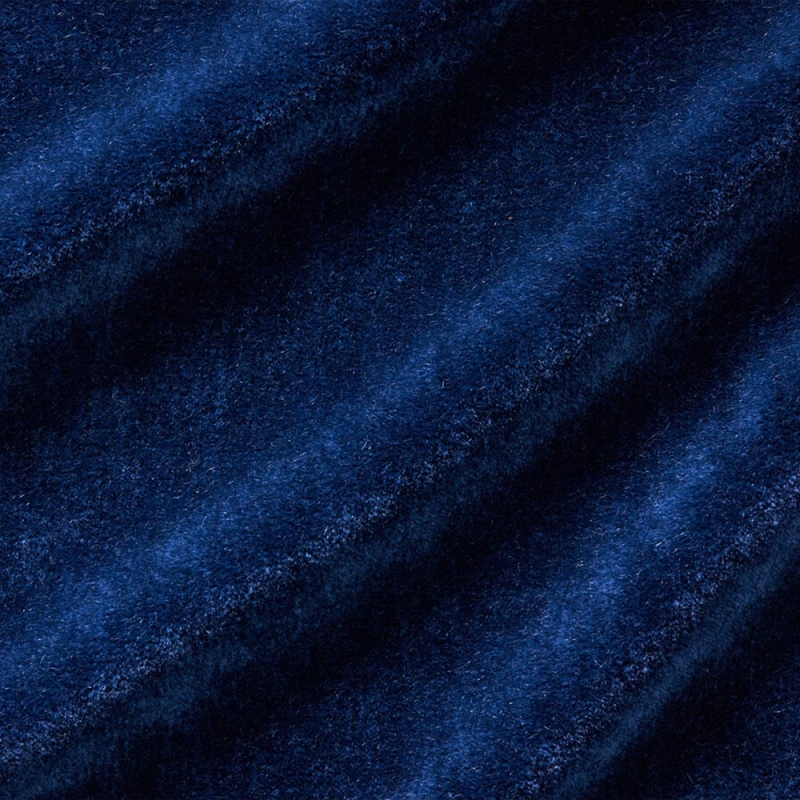 Steel Gray Blue Mohair Velvet Fabric, Fabric Bistro