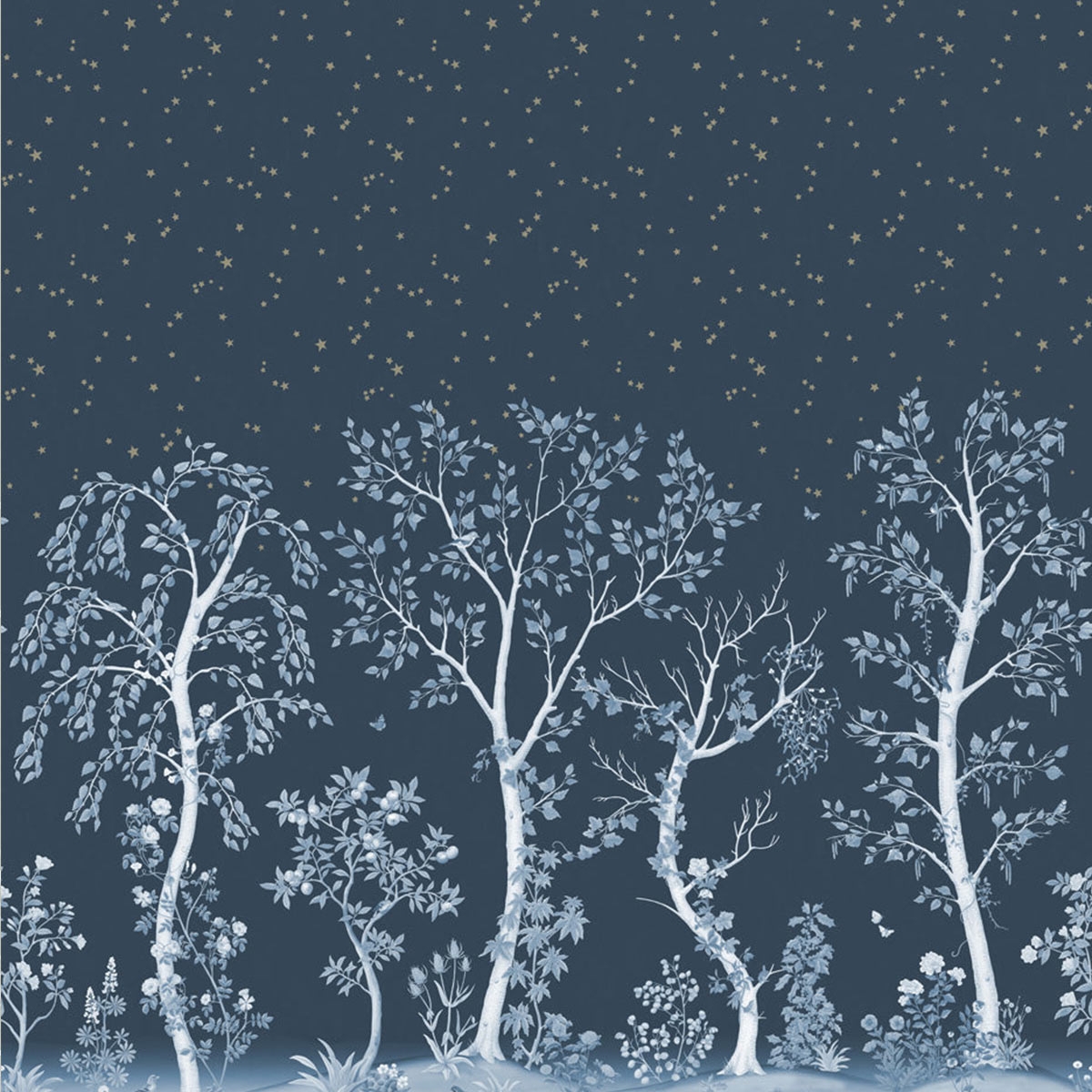 Winter Night, blue, christmas, dark, HD phone wallpaper