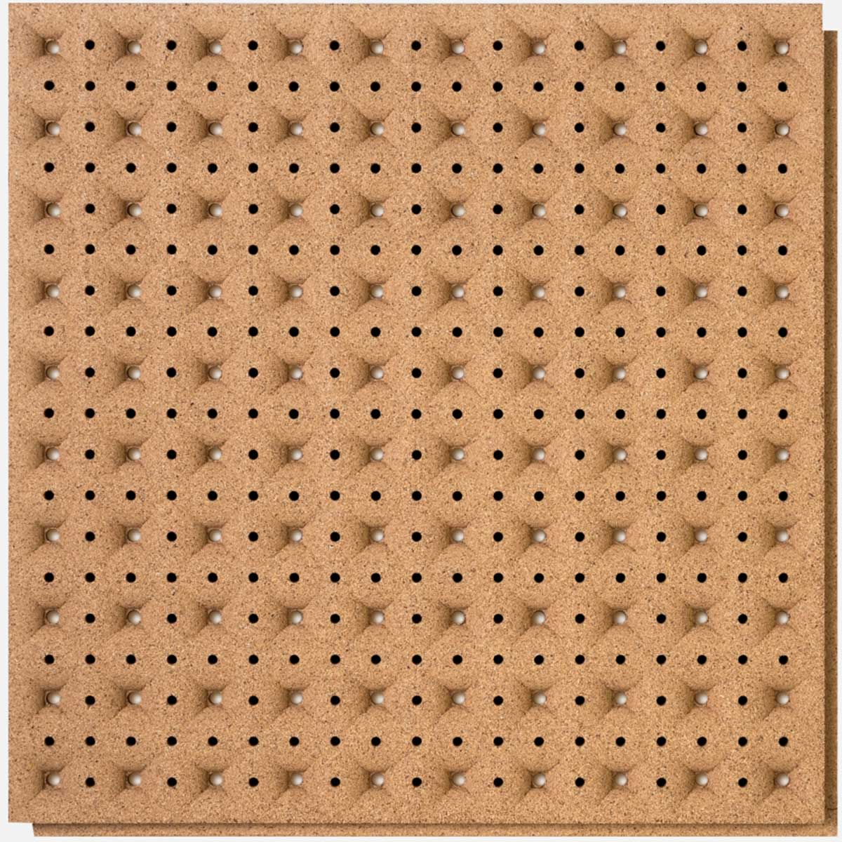 Leather backed cork sheets - gold geometric print - cork applied