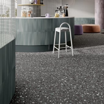 Confetti Nero Petrolio Porcelain stoneware