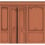 Carta da parati panoramica Boiseries Haussmann Koziel Terracotta DPH013EU