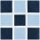 Damier cement Tile Cimenterie de la Tour Bleu MFC02-BLEU