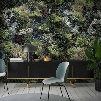 Papier peint panoramique Mur Végétal Mix
