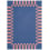 Frame rug by Tekla Severin Layered Cobalt Salmon TKFRCB300400