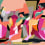 Papeles pintados panorámico Gossips Etoffe.com x Claire Prouvost Multicolore gossips-multi