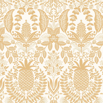 Pineapple Damask Wallpaper