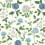 Papel pintado rosas Rifle Paper Co. Blue RF7543