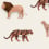 Carta da parati panoramica Big Cats Studio Ditte Cream bigcats_cream