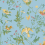 Hummingbirds Wallpaper Cole and Son Buttercup Yellow on Cornflower Blue 124/1004