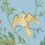 Hummingbirds Fabric Cole and Son Buttercup Yellow on Cornflower Blue F125/3011