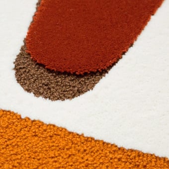 Signature Bicolore Orange By Pinton Rug