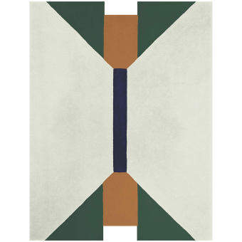 Tapis Suprematisme Vert By Aurelia Paoli