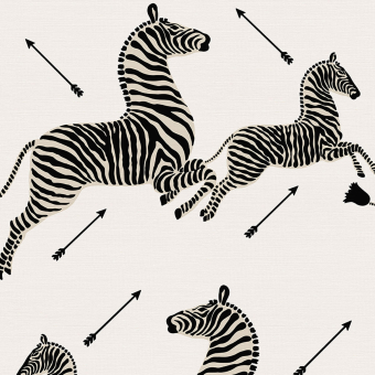 Zebras Grasscloth Wall Covering