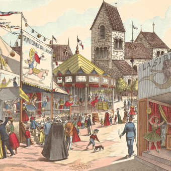 Décor de fête foraine vers 1900 Panel