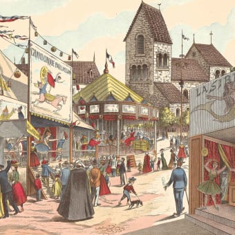 Panoramatapete Décor de fête foraine vers 1900