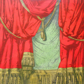 Décor de théâtre-rideaux rouges Panel