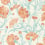 Fleur de joie Wallpaper Harlequin Paprika/Aqua/Soft Focus HRTW113132