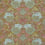 Fontainebleau Fabric Verel de Belval Camel / Aqua 98041/001