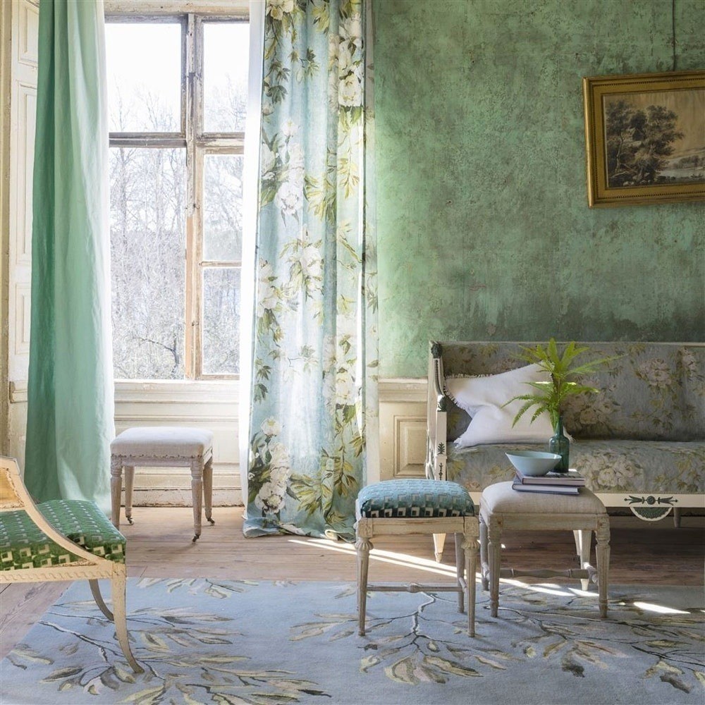 Tessuto per tende - WHITEWELL - DESIGNERS GUILD - a fiori / con motivo  stampato